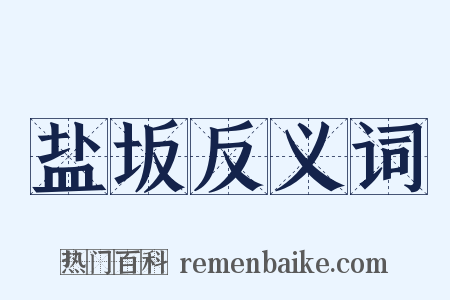盐坂反义词是什么意思的图片